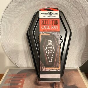Nordic Ware Skeleton Coffin Cake Pan NEW Halloween